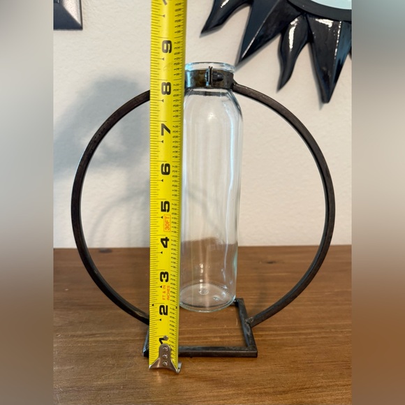 Metal and Glass Bud Vase - Picture 4 of 6